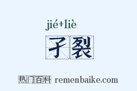 孑裂是什么意思的图片